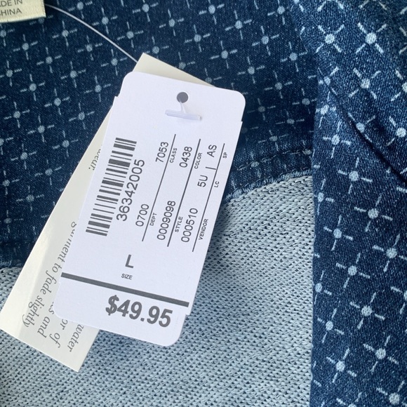 Christopher & Banks Jean Patterned Zip Up Vest - Picture 4 of 13